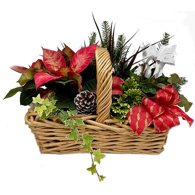 Grand Wicker Christmas Basket